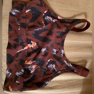 Aerie Brown Patterned Sports Top